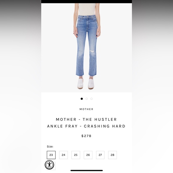 MOTHER Superior The Hustler Ankle Fray Crashing Hard Wash Distressed Jeans 26 - Picture 4 of 7